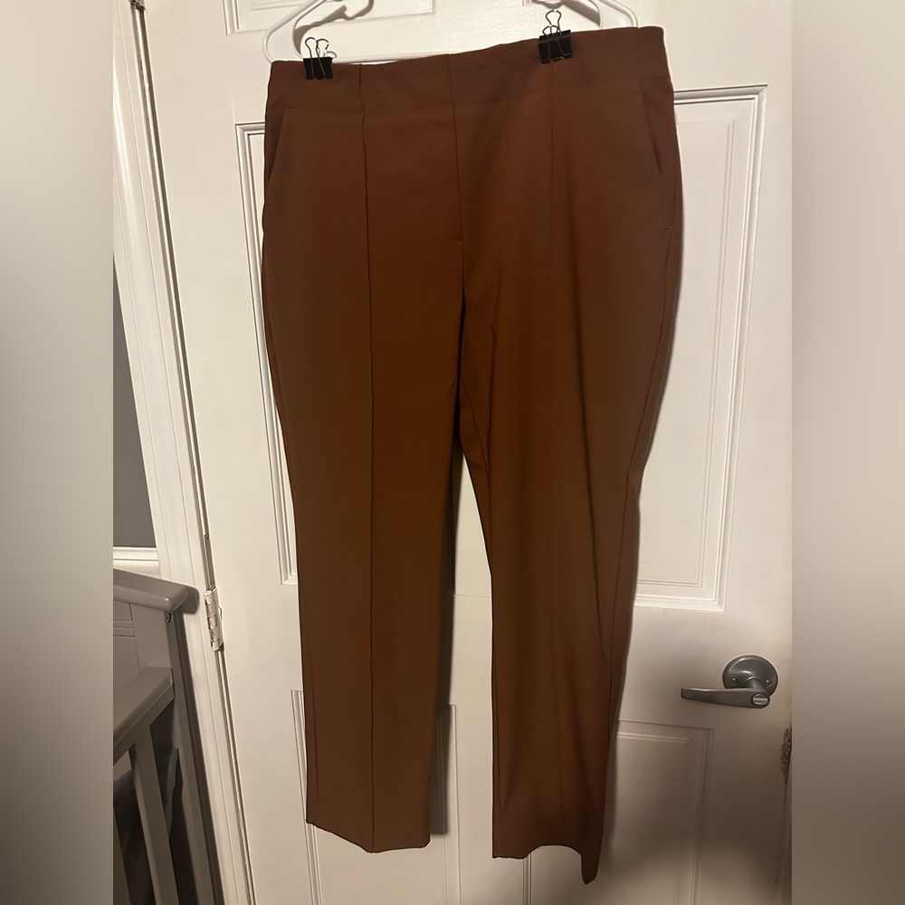 Rachel Zoe Womens Tailored Rustic Brown Pull on Dress Pants